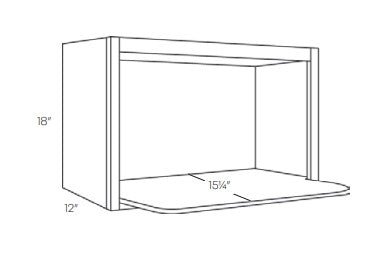 Elegant Dove - Microwave Wall Cabinet | 30"W x 18"H x 12"D - BUILDMYPLACE