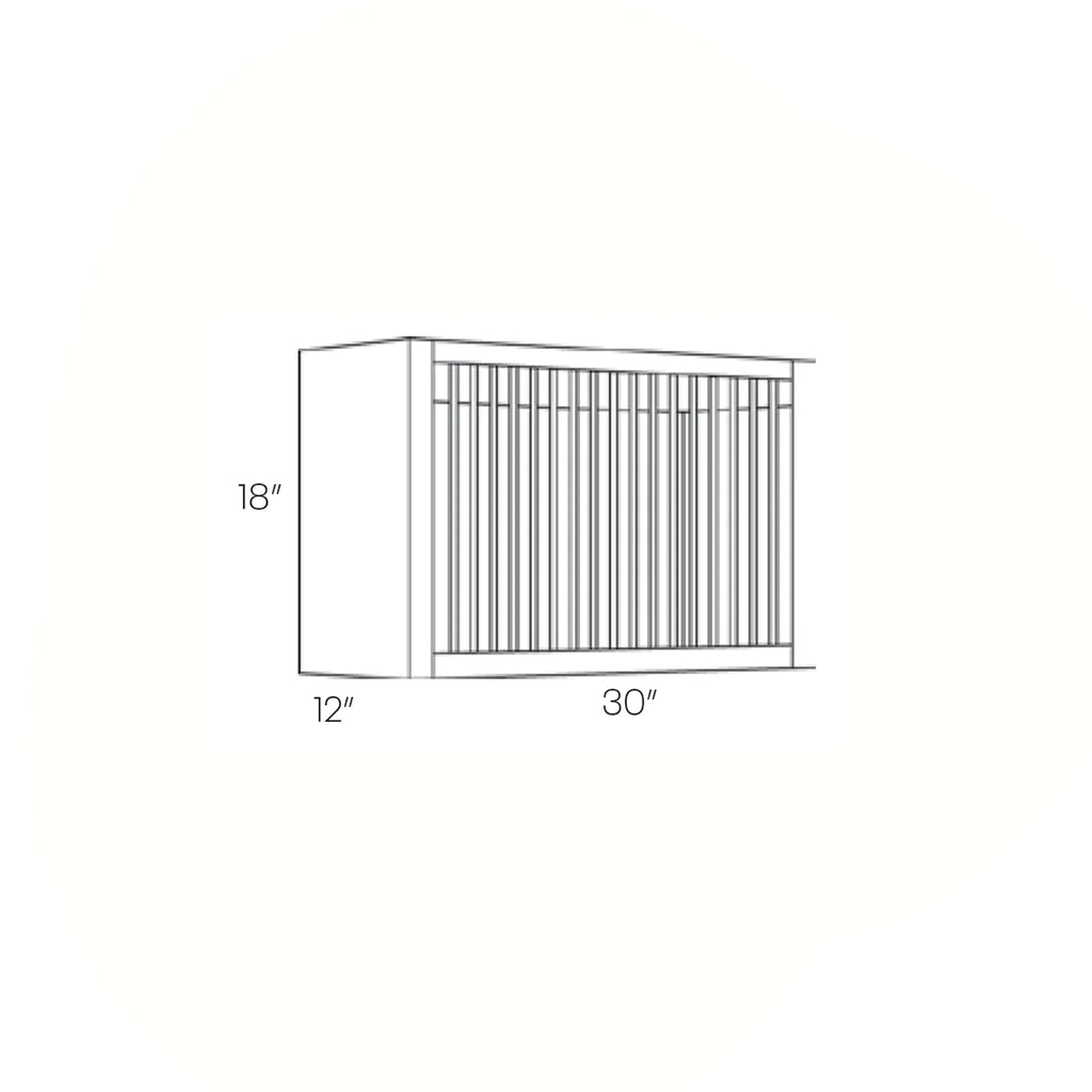 Elegant Dove - Plate Rack Cabinet | 30"W x 18"H x 12"D - BUILDMYPLACE