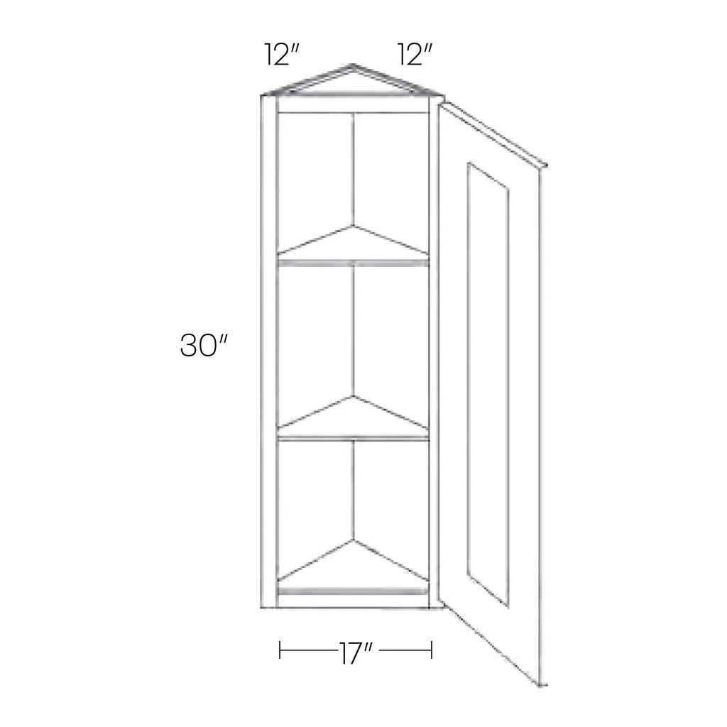 Elegant Dove - Single Door Wall End Cabinet | 12"W x 30"H x 12"D - BUILDMYPLACE