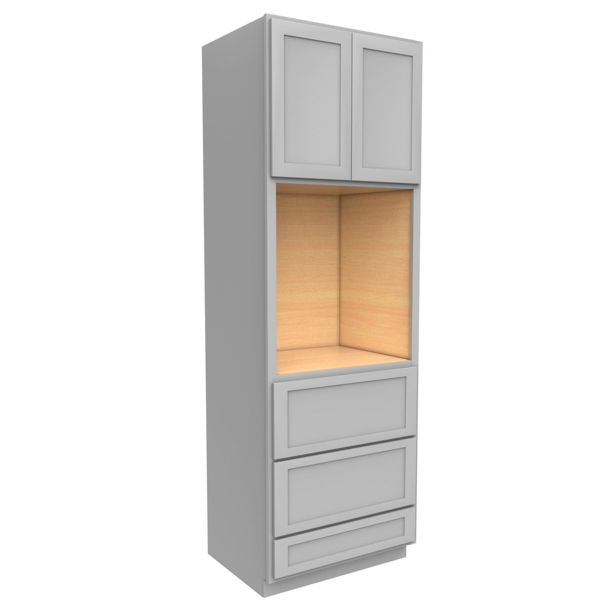 Elegant Dove - Single Oven Cabinet | 30"W x 90"H x 24"D - BUILDMYPLACE