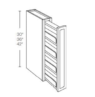 Elegant Dove - Spice Base Cabinet | 6"W x 34.5"H x 24"D - BUILDMYPLACE