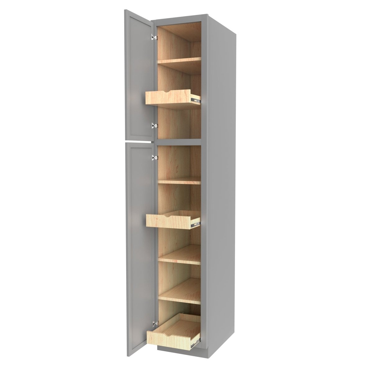 Elegant Dove - Utility Cabinet | 15"W x 84"H x 24"D - BUILDMYPLACE