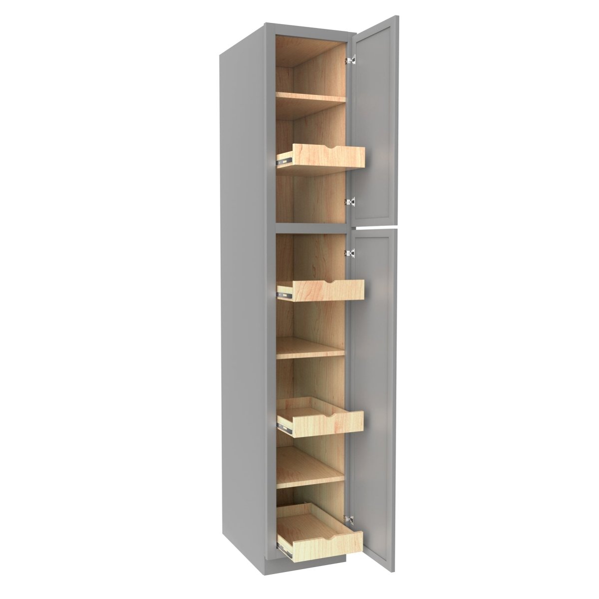 Elegant Dove - Utility Cabinet | 15"W x 84"H x 24"D - BUILDMYPLACE