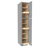 Elegant Dove - Utility Cabinet | 15"W x 84"H x 24"D - BUILDMYPLACE