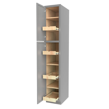 Elegant Dove - Utility Cabinet | 15"W x 84"H x 24"D - BUILDMYPLACE