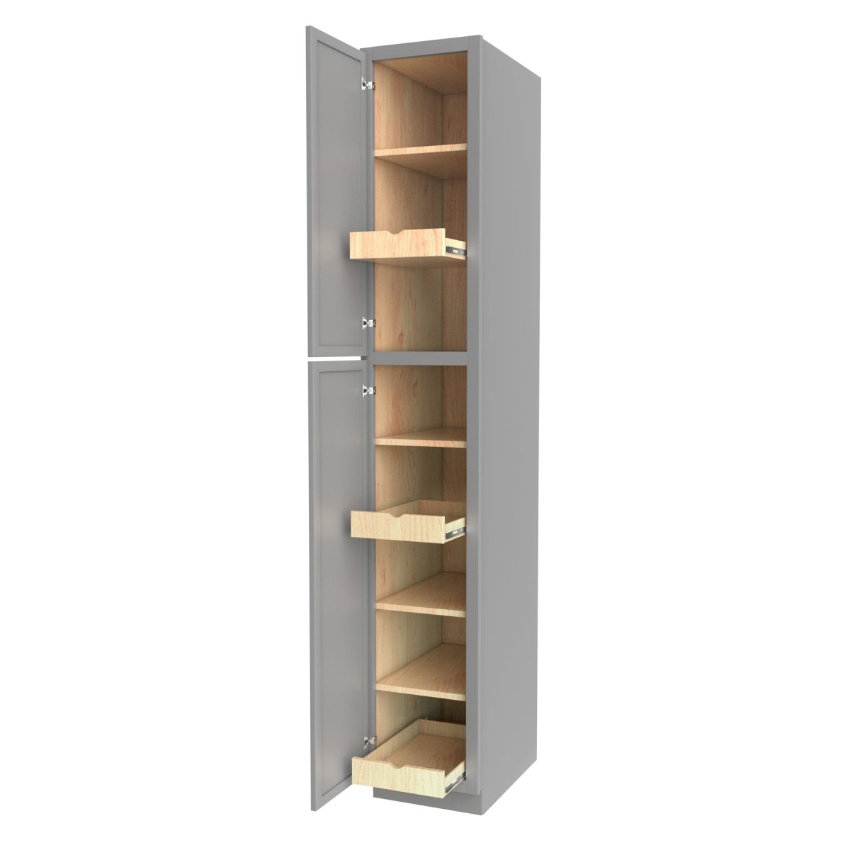 Elegant Dove - Utility Cabinet | 15"W x 90"H x 24"D - BUILDMYPLACE