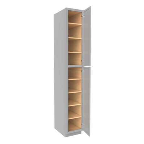 Elegant Dove - Utility Cabinet | 15"W x 96"H x 24"D - BUILDMYPLACE