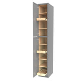 Elegant Dove - Utility Cabinet | 15"W x 96"H x 24"D - BUILDMYPLACE