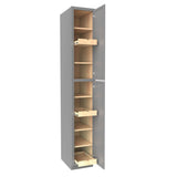 Elegant Dove - Utility Cabinet | 15"W x 96"H x 24"D - BUILDMYPLACE