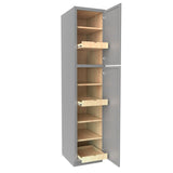 Elegant Dove - Utility Cabinet | 18"W x 84"H x 24"D - BUILDMYPLACE