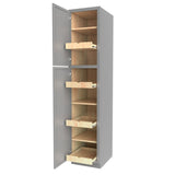 Elegant Dove - Utility Cabinet | 18"W x 84"H x 24"D - BUILDMYPLACE