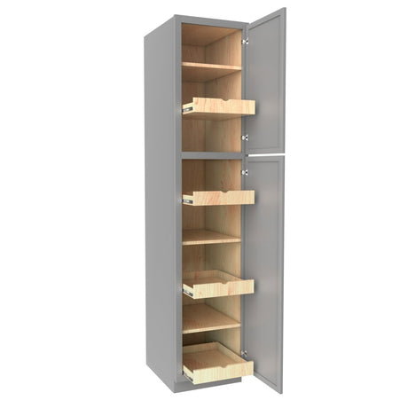 Elegant Dove - Utility Cabinet | 18"W x 84"H x 24"D - BUILDMYPLACE