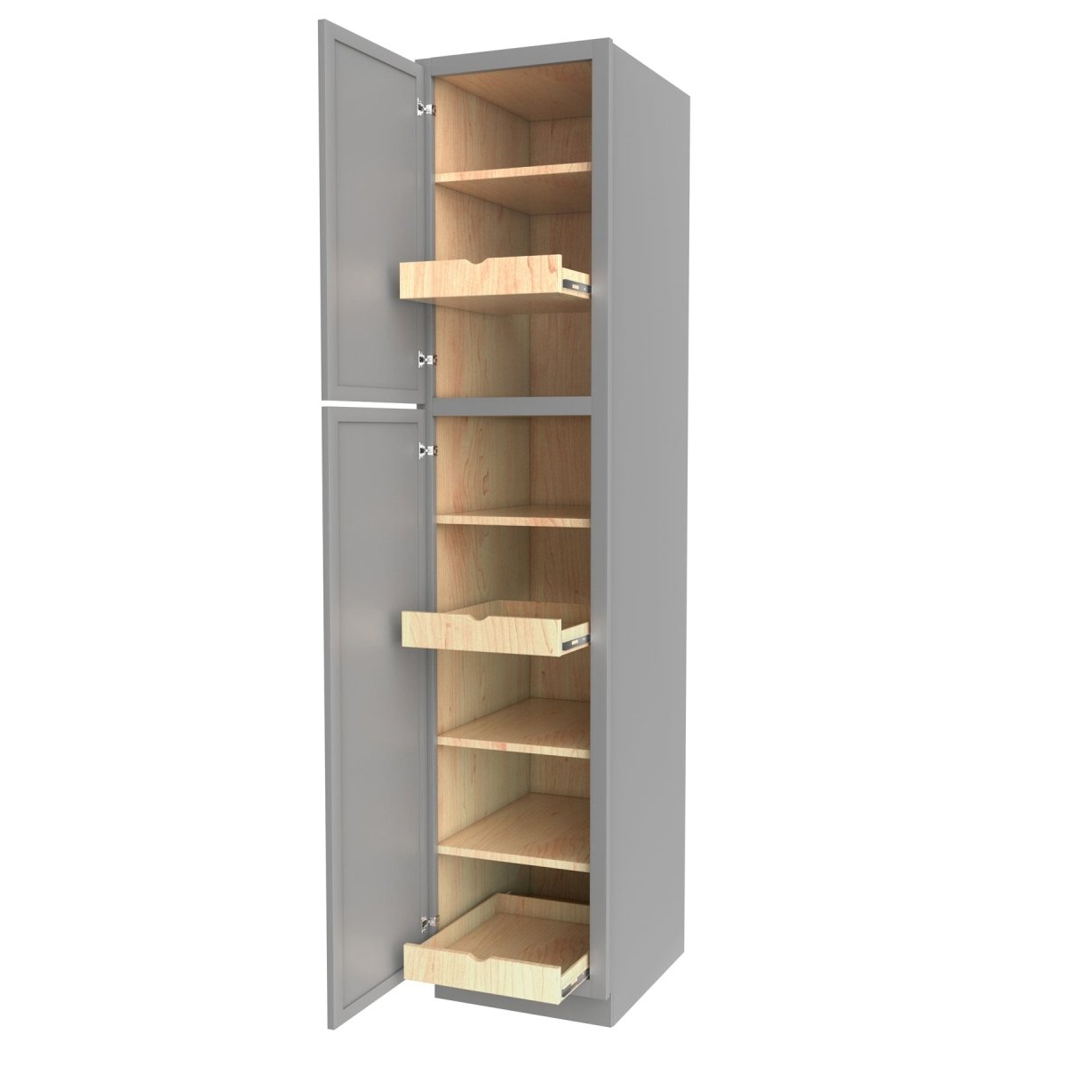 Elegant Dove - Utility Cabinet | 18"W x 84"H x 24"D - BUILDMYPLACE