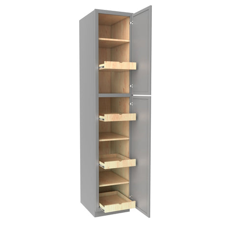 Elegant Dove - Utility Cabinet | 18"W x 90"H x 24"D - BUILDMYPLACE