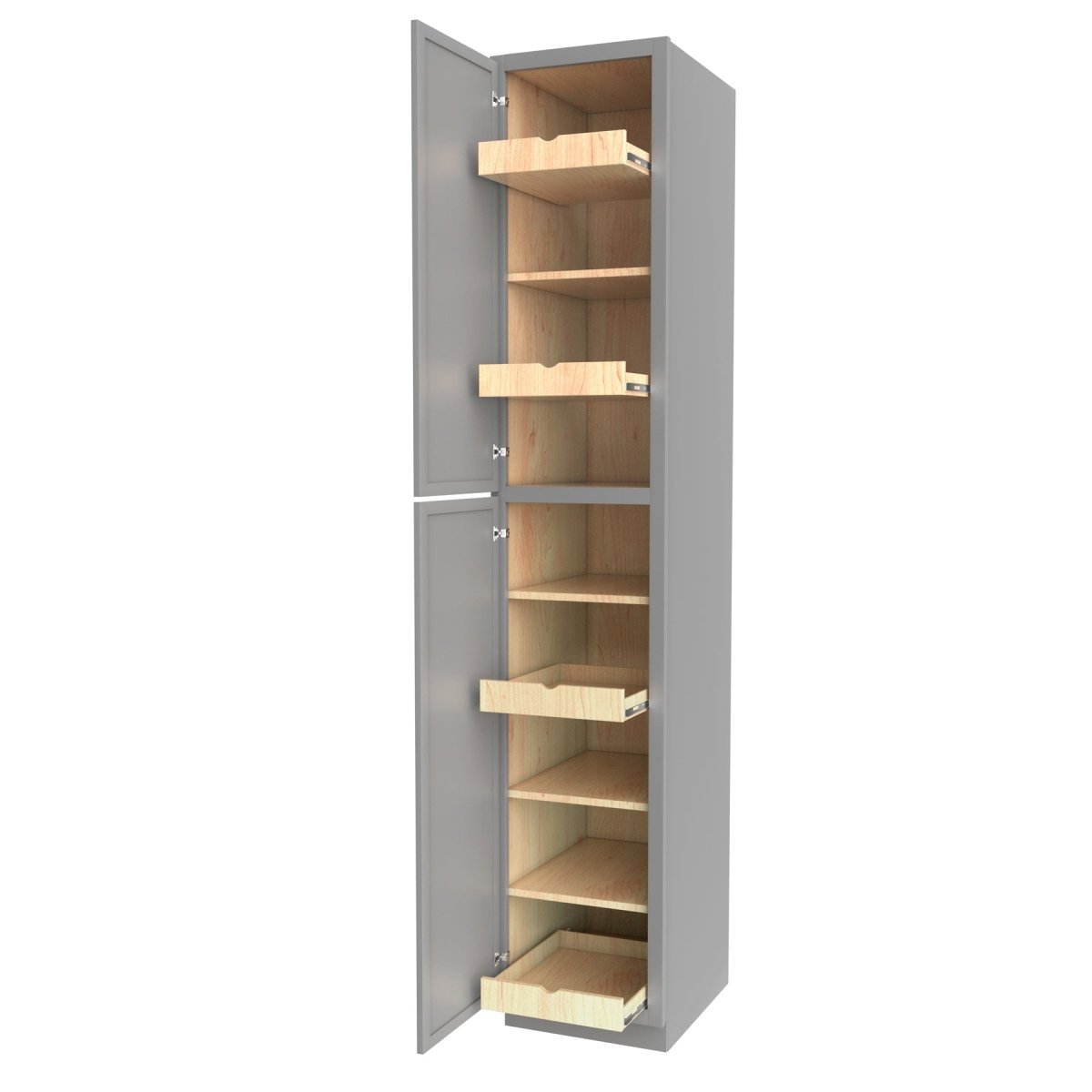 Elegant Dove - Utility Cabinet | 18"W x 96"H x 24"D - BUILDMYPLACE