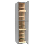 Elegant Dove - Utility Cabinet | 18"W x 96"H x 24"D - BUILDMYPLACE