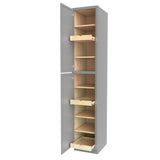 Elegant Dove - Utility Cabinet | 18"W x 96"H x 24"D - BUILDMYPLACE