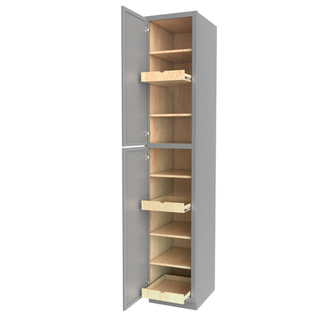 Elegant Dove - Utility Cabinet | 18"W x 96"H x 24"D - BUILDMYPLACE