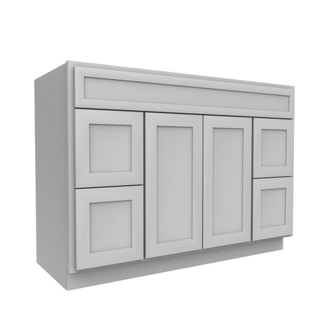 Elegant Dove - Vanity Sink Base Cabinet | 48"W x 34.5"H x 21"D - BUILDMYPLACE