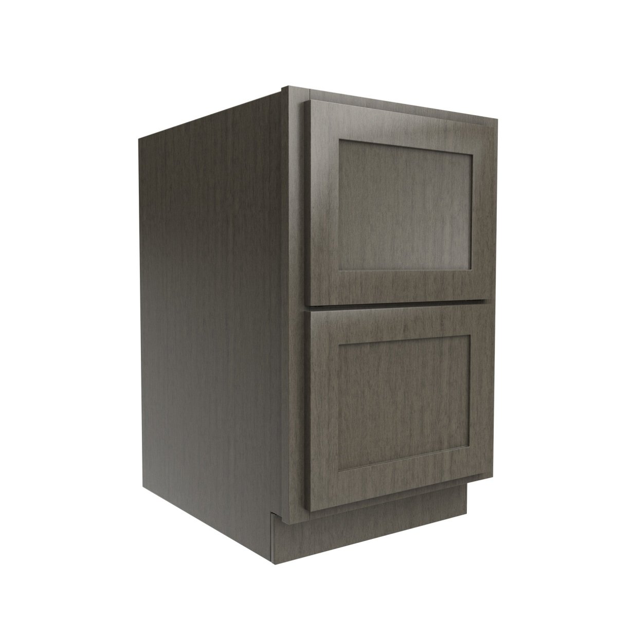 Elegant Smoky Grey - 2 Drawer Base Cabinet | 24"W x 34.5"H x 24"D - BUILDMYPLACE