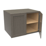 Elegant Smoky Grey - 24" Deep Wall Cabinet | 33"W x 24"H x 24"D - BUILDMYPLACE