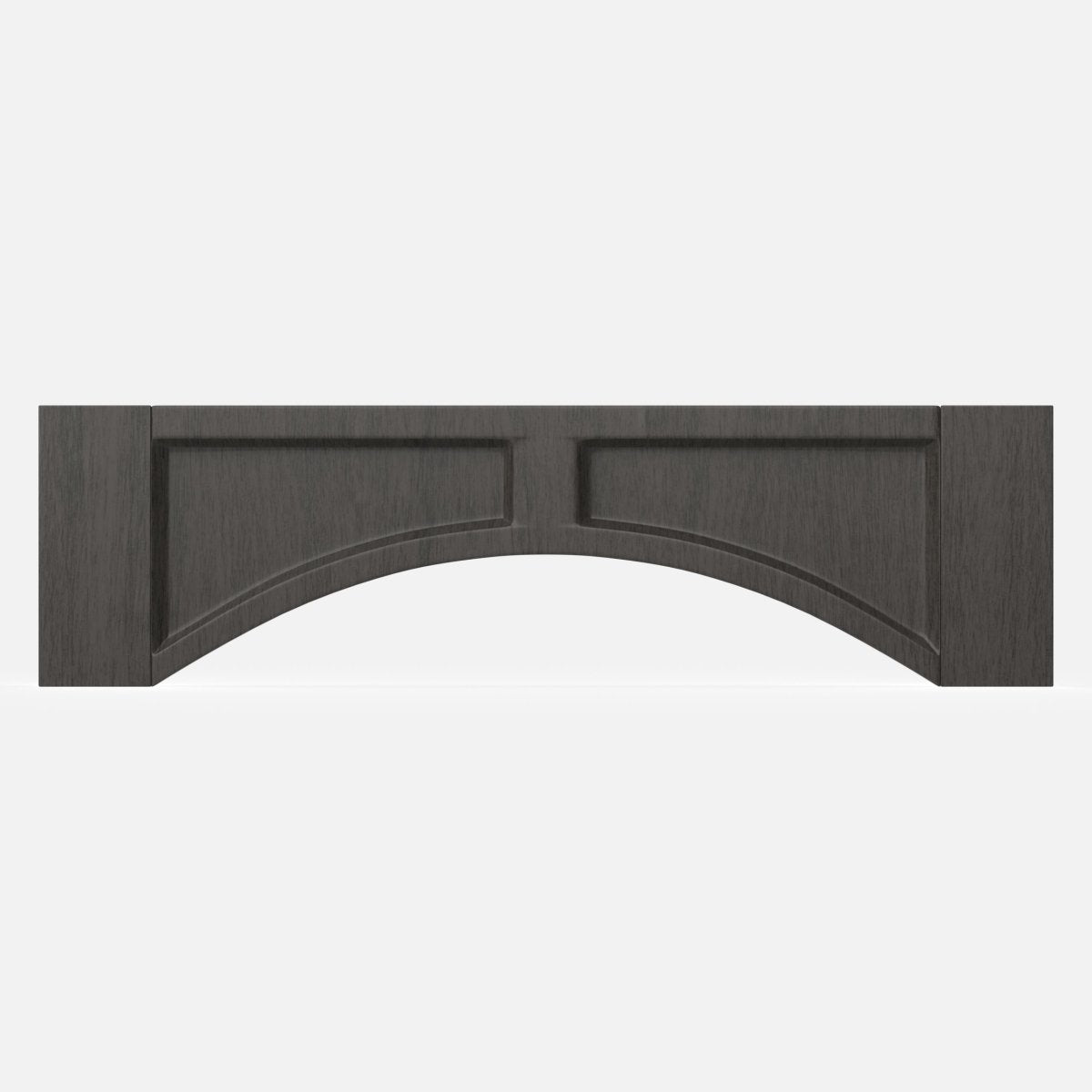 Elegant Smoky Grey - Arched Valance - Raised Panel | 42"W x 10"H - BUILDMYPLACE