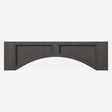 Elegant Smoky Grey - Arched Valance - Raised Panel | 48"W x 10"H - BUILDMYPLACE