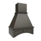Elegant Smoky Grey - Arched Wood Hood | 33"W x 42"H x 21"D - BUILDMYPLACE