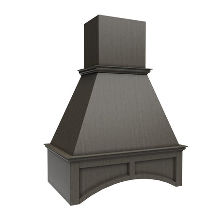Elegant Smoky Grey - Arched Wood Hood | 33"W x 42"H x 21"D - BUILDMYPLACE