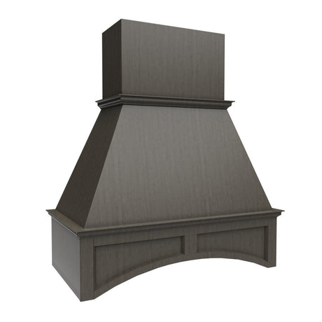 Elegant Smoky Grey - Arched Wood Hood | 39"W x 42"H x 21"D - BUILDMYPLACE