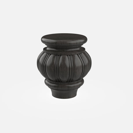 Elegant Smoky Grey - Bun Feet - Fluted | 3"W x 4.5"H x 3"D - BUILDMYPLACE