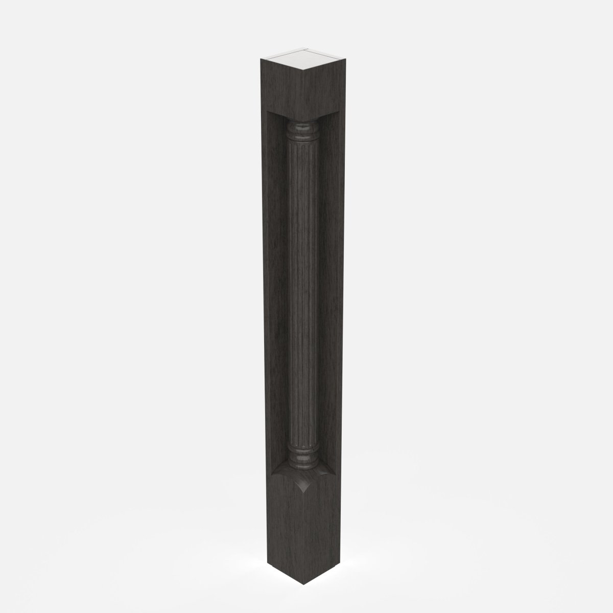 Elegant Smoky Grey - Corner Post - Fluted| 3"W x 34.5"H x 3"D - BUILDMYPLACE