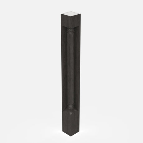 Elegant Smoky Grey - Corner Post - Fluted| 3"W x 34.5"H x 3"D - BUILDMYPLACE