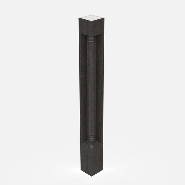 Elegant Smoky Grey - Corner Post - Fluted| 3"W x 34.5"H x 3"D - BUILDMYPLACE