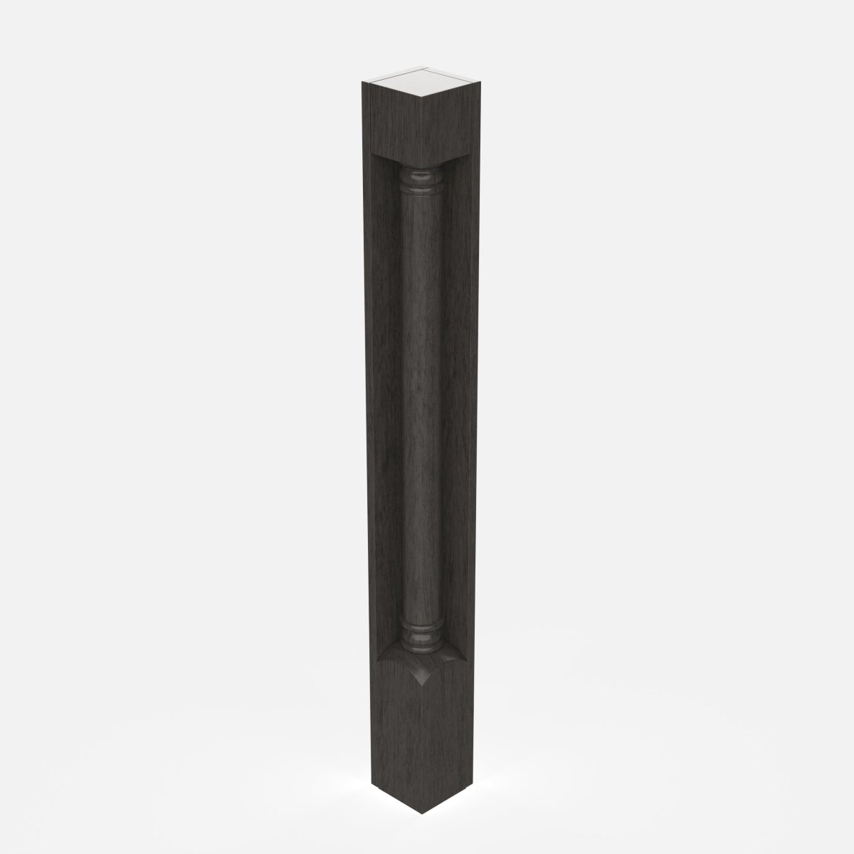 Elegant Smoky Grey - Corner Post - Plain | 3"W x 34.5"H x 3"D - BUILDMYPLACE