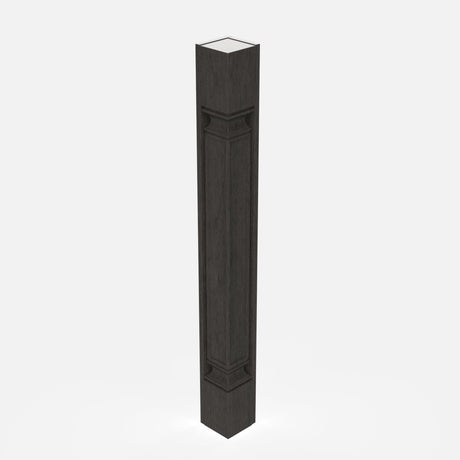 Elegant Smoky Grey - Corner Post - Square| 3"W x 34.5"H x 3"D - BUILDMYPLACE