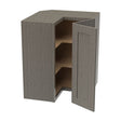 Elegant Smoky Grey - Corner Wall Cabinet | 24"W x 30"H x 12"D - BUILDMYPLACE