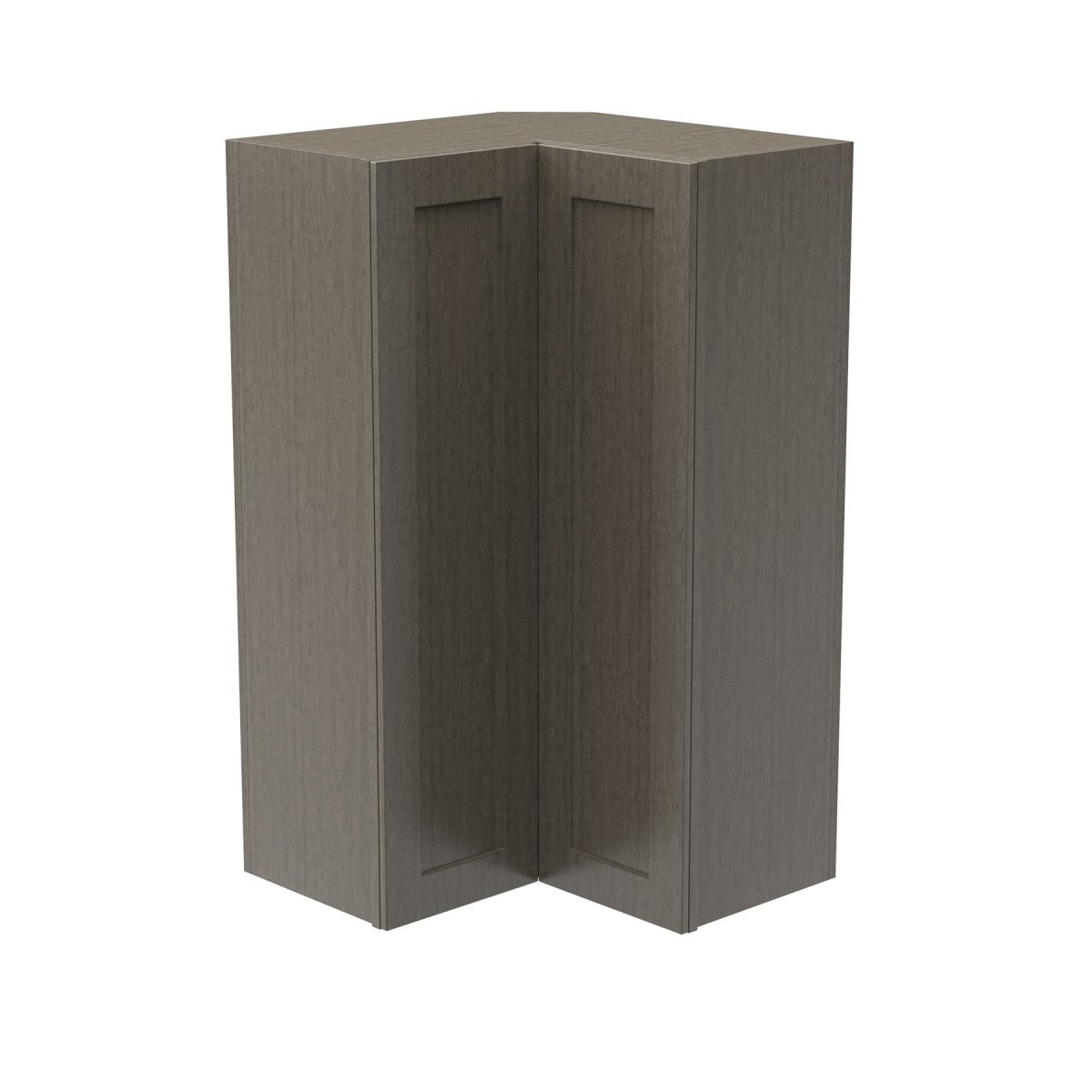 Elegant Smoky Grey - Corner Wall Cabinet | 24"W x 42"H x 12"D - BUILDMYPLACE