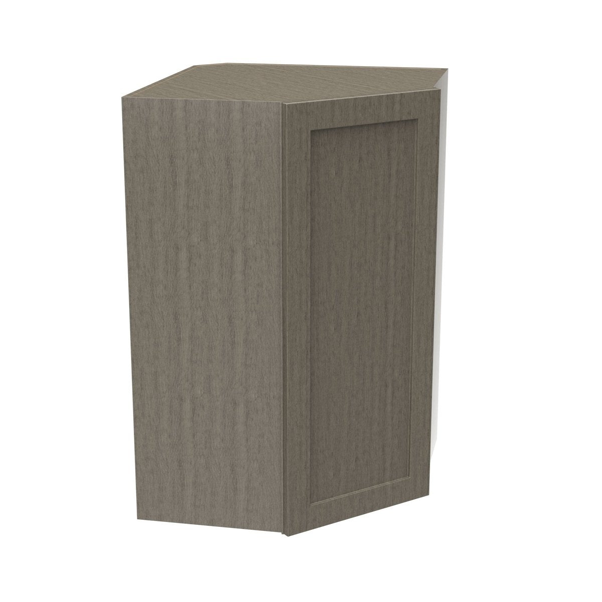 Elegant Smoky Grey - Corner Wall Cabinet | 27"W x 42"H x 12"D - BUILDMYPLACE