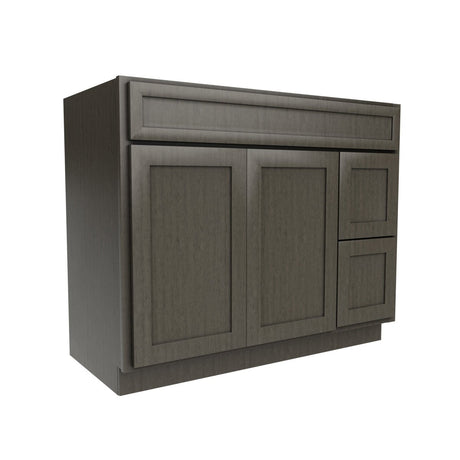 Elegant Smoky Grey - Door & Drawer Vanity Cabinet | 42"W x 34.5"H x 21"D - BUILDMYPLACE