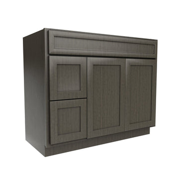 Elegant Smoky Grey - Door & Drawer Vanity Cabinet | 42