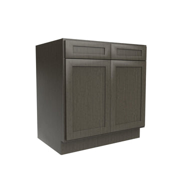 Elegant Smoky Grey - Double Door Base Cabinet | 33