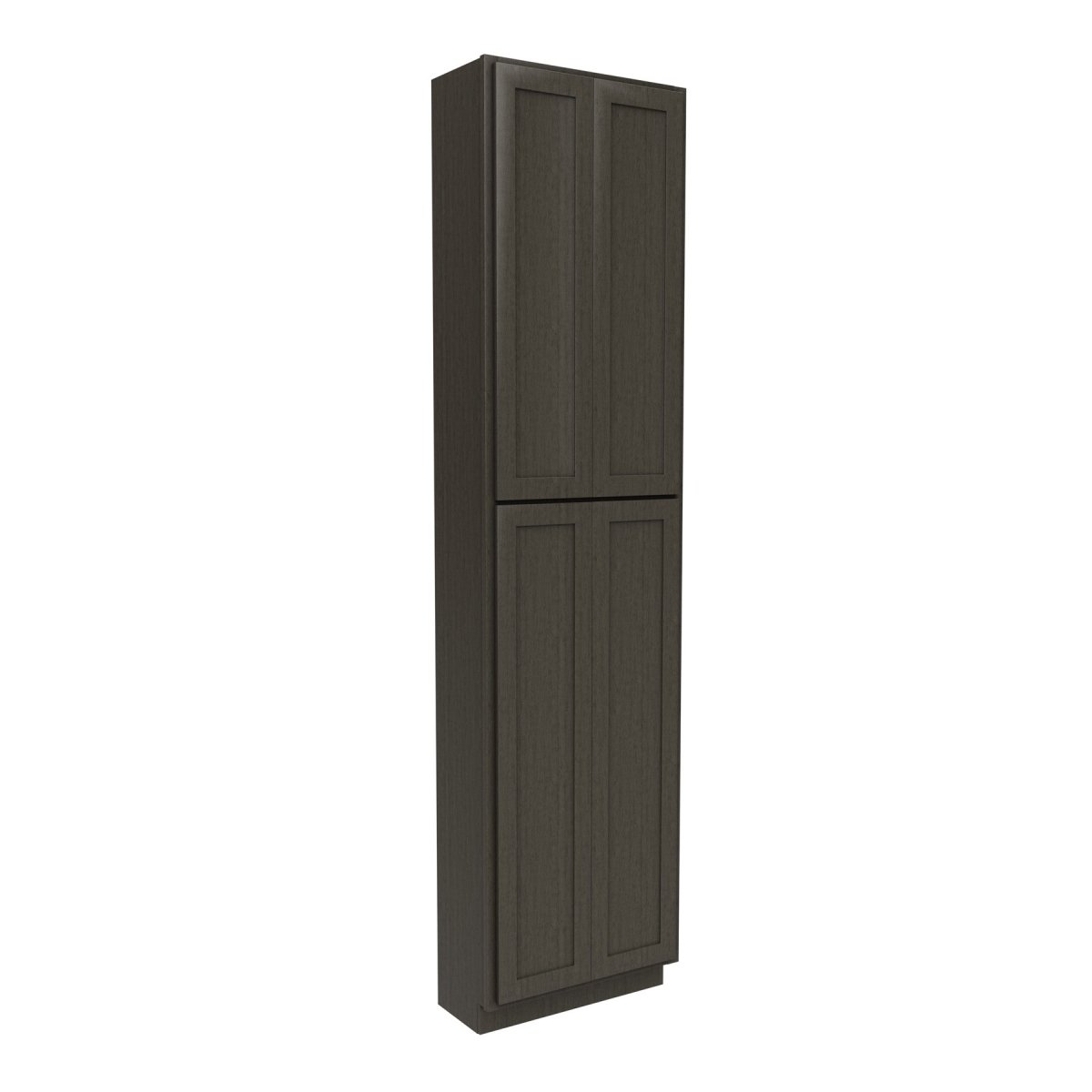 Elegant Smoky Grey - Double Door Utility Cabinet | 24"W x 96"H x 12"D - BUILDMYPLACE