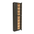 Elegant Smoky Grey - Double Door Utility Cabinet | 24"W x 96"H x 12"D - BUILDMYPLACE