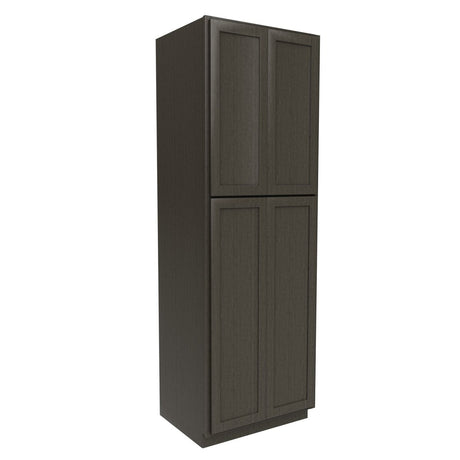 Elegant Smoky Grey - Double Door Utility Cabinet | 30"W x 90"H x 24"D - BUILDMYPLACE