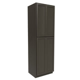 Elegant Smoky Grey - Double Door Utility Cabinet | 30"W x 96"H x 24"D - BUILDMYPLACE