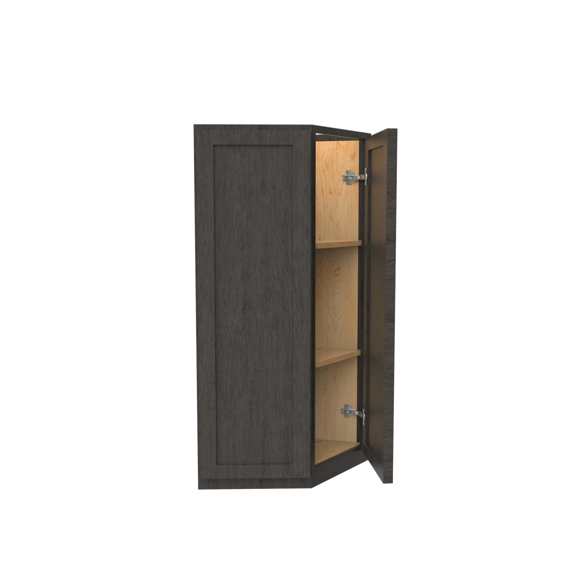 Elegant Smoky Grey - Double Door Wall End Cabinet | 12"W x 30"H x 12"D - BUILDMYPLACE