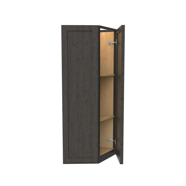 Elegant Smoky Grey - Double Door Wall End Cabinet | 12"W x 36"H x 12"D - BUILDMYPLACE