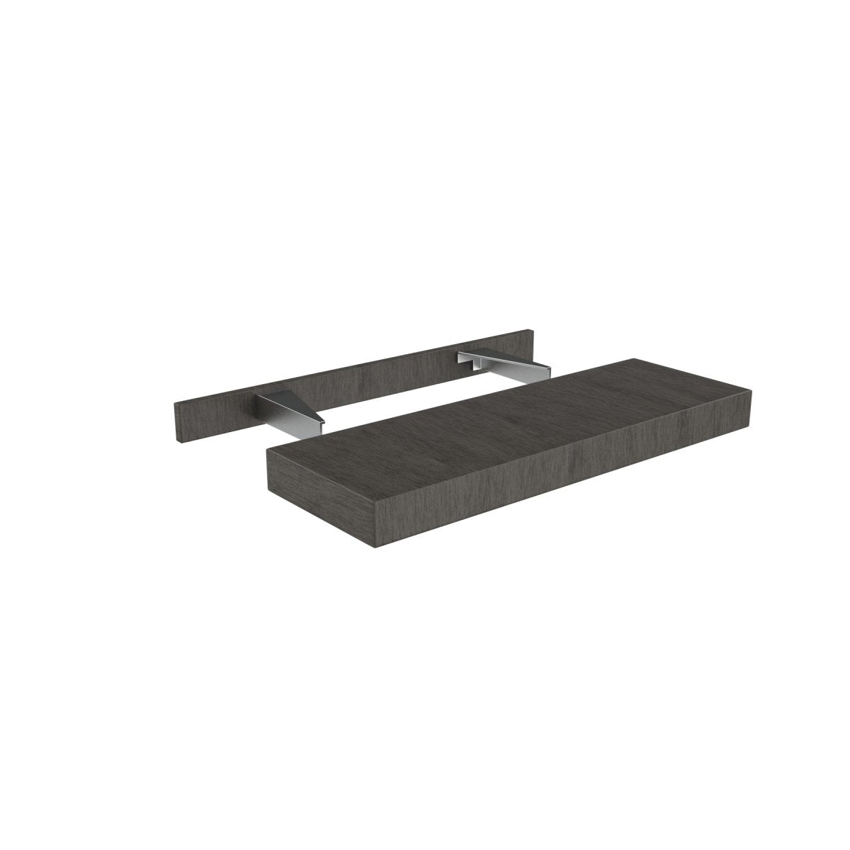 Elegant Smoky Grey - Floating Shelf | 30"W x 2.5"H x 10"D - BUILDMYPLACE
