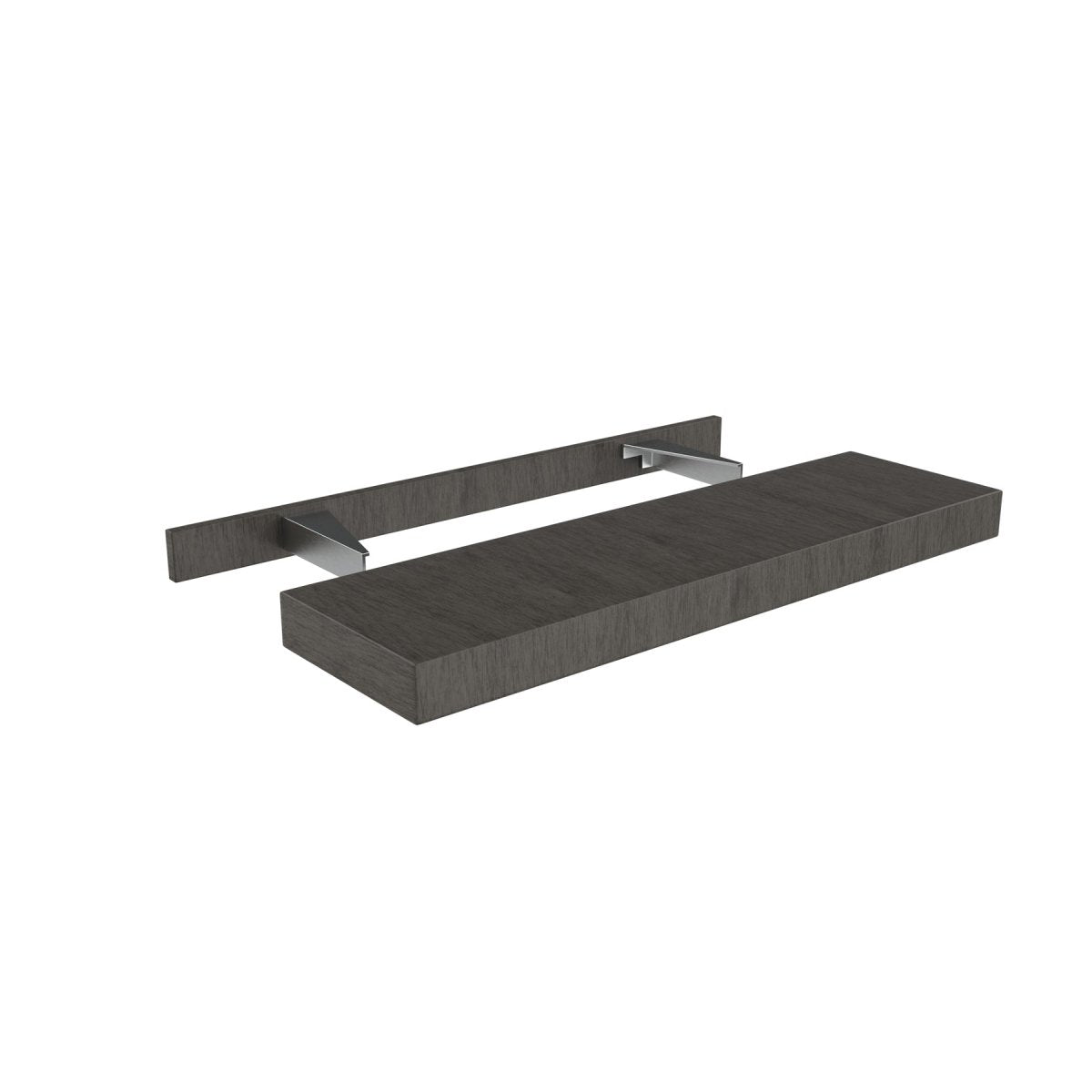 Elegant Smoky Grey - Floating Shelf | 36"W x 2.5"H x 10"D - BUILDMYPLACE